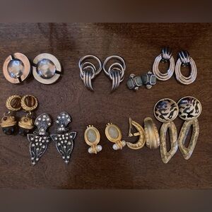 Nine Pairs of Quality Clip Earrings